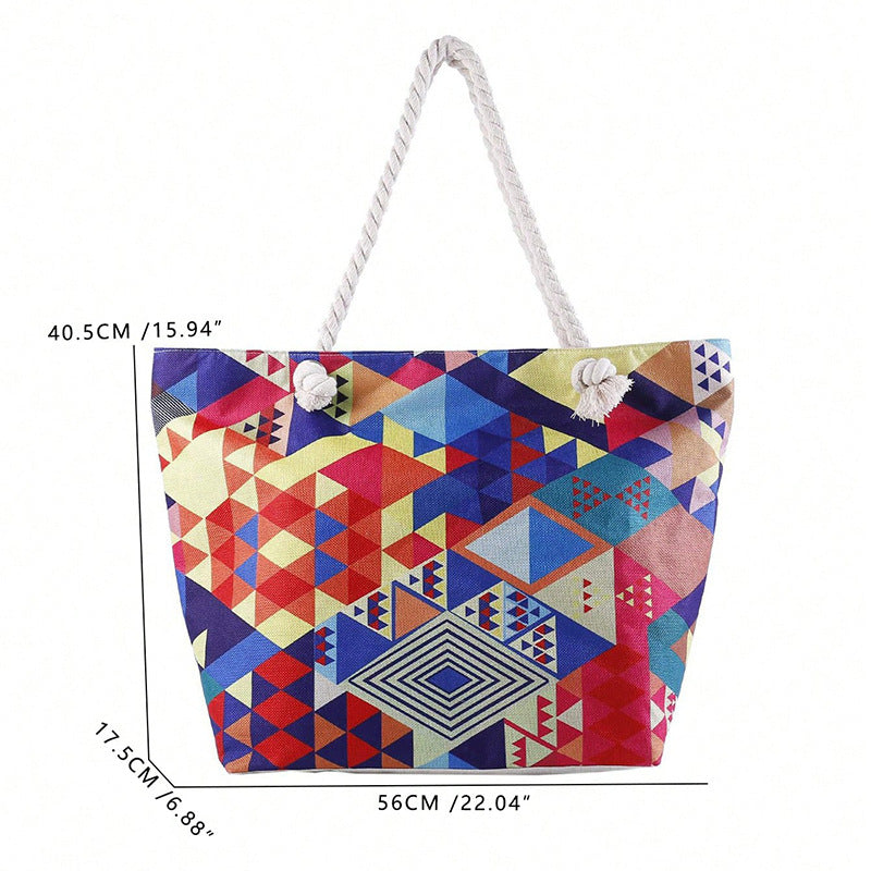 Onshoulderbag Vibrant Geometric Tote Bag - Stylish & Practical