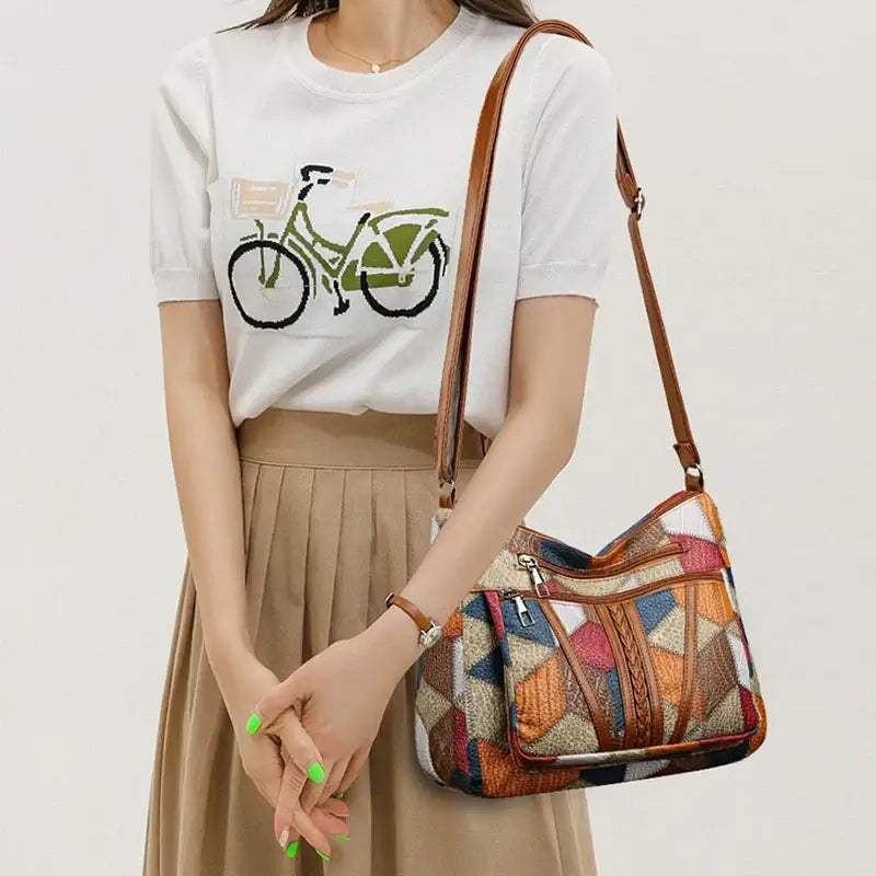 Onshoulderbag Vintage Multi-Pocket Crossbody Handbag