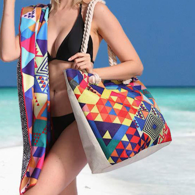 Onshoulderbag Vibrant Geometric Tote Bag - Stylish & Practical