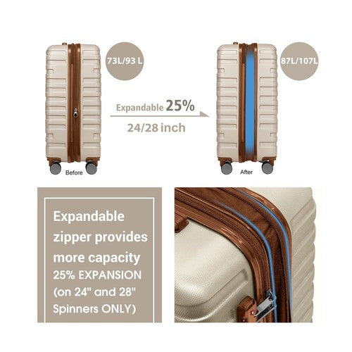 Onshoulderbag LARVENDER 5-Piece Expandable Luggage Set