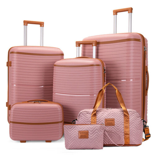 Onshoulderbag  6-Piece Brown Luggage Set - Stylish Travel Solution